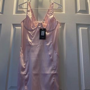 Pink Satin Dress